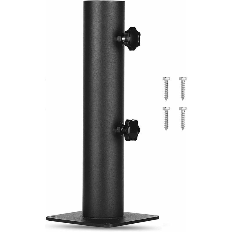 foto del prodotto base per ombrellone quadrata in acciaio resistente con manopola regolabile, supporto per ombrellone da giardino per terrazza, banchine, tavoli da