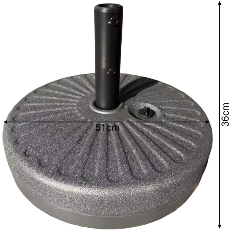 foto del prodotto base per ombrellone rebecca mobili balsa 36x51x51 hdpe nero