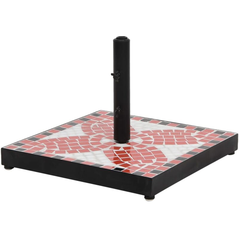 foto del prodotto base per ombrellone terracotta e bianco quadrata 12 kg vidaxl