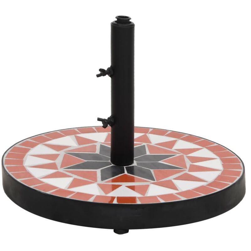 foto del prodotto base per ombrellone terracotta e bianco rotonda 12 kg vidaxl