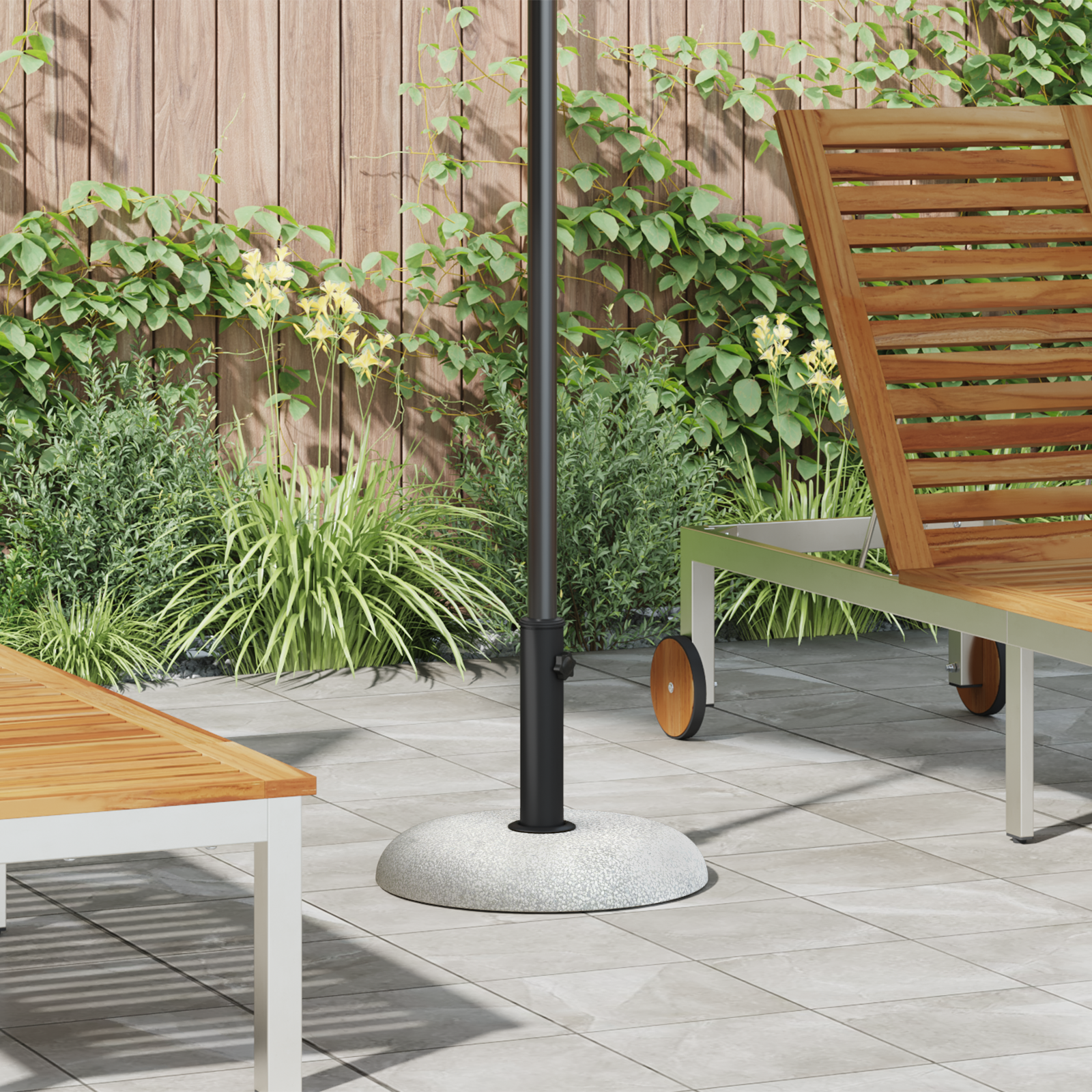 foto del prodotto base per parasol per pali da 37 42 52 58mm grigio chiaro cemento 20 kg