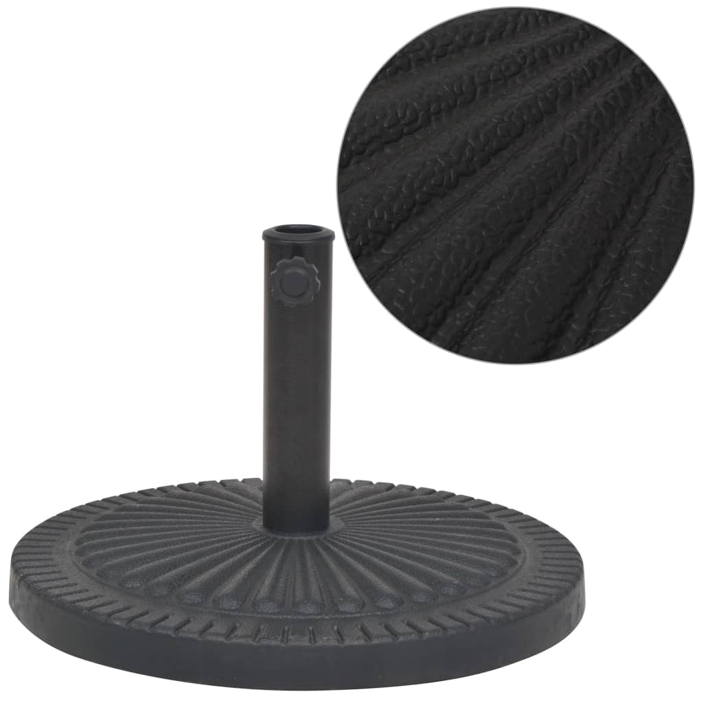 foto del prodotto base per parasole circolare in resina nera 14 kg