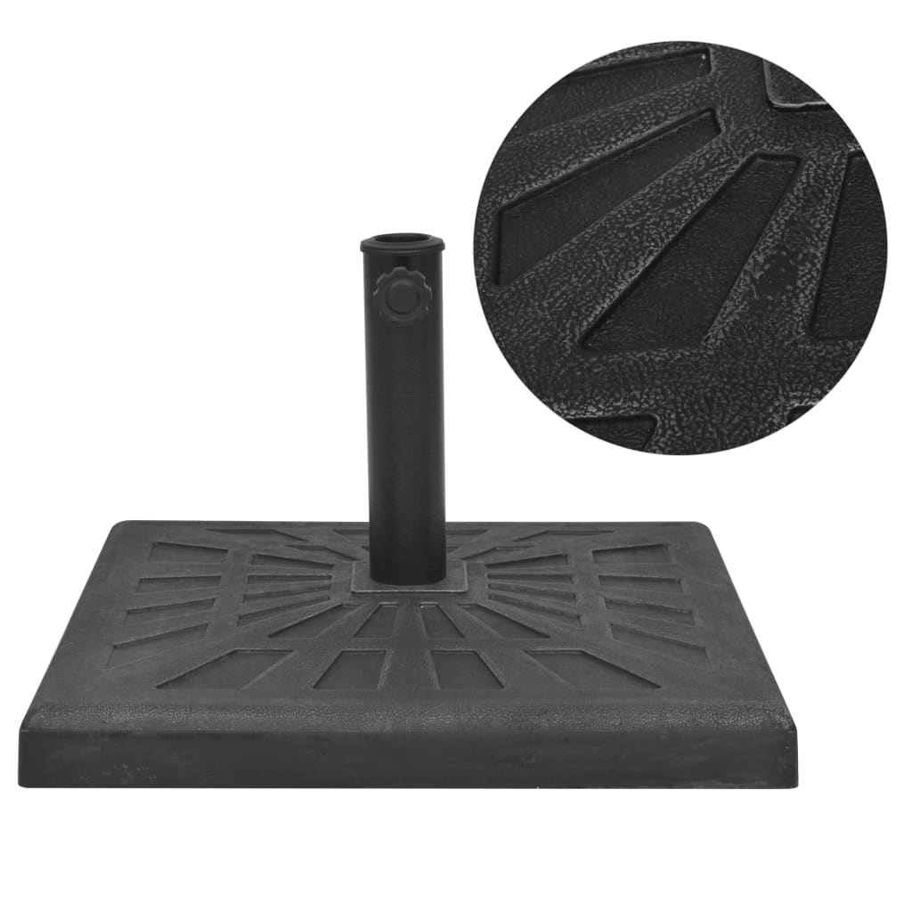 foto del prodotto base per parasole quadrata in resina nera 19 kg