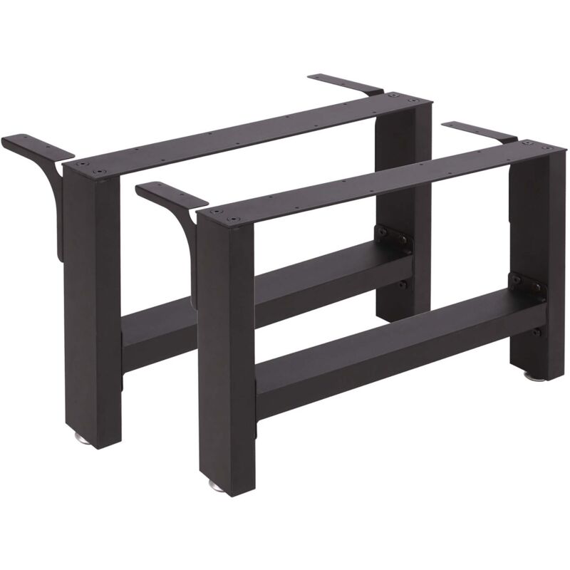 foto del prodotto base per tavolo 64x40 cm verniciatura a polvere nero gambe quadrate tavolino
