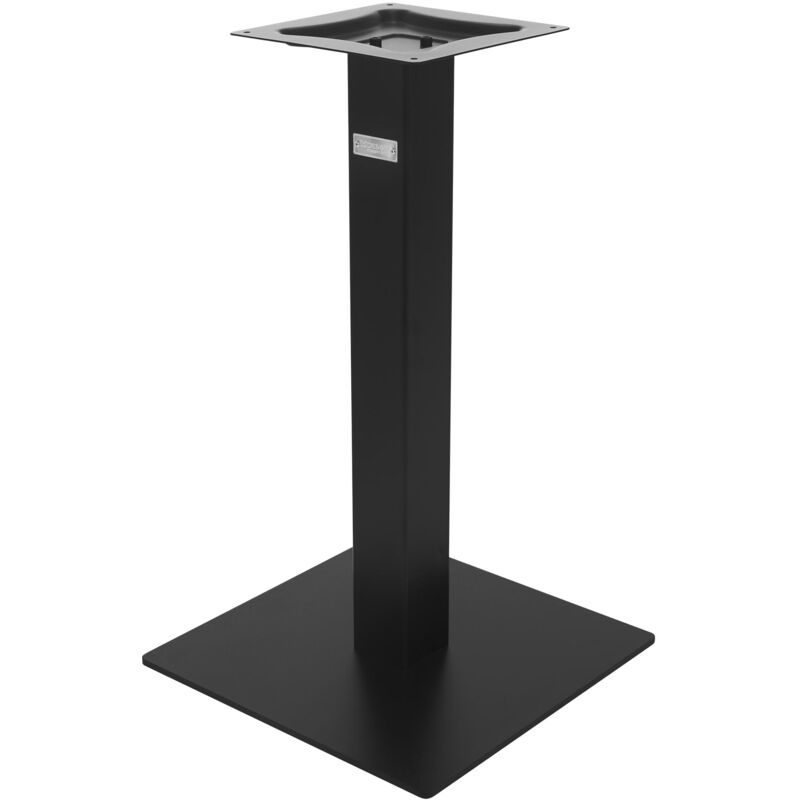 foto del prodotto base per tavolo piedistallo altezza 72 cm telaio in acciaio verniciato a polvere nero con piastra di base quadrata 43 x 43 cm struttura per interni