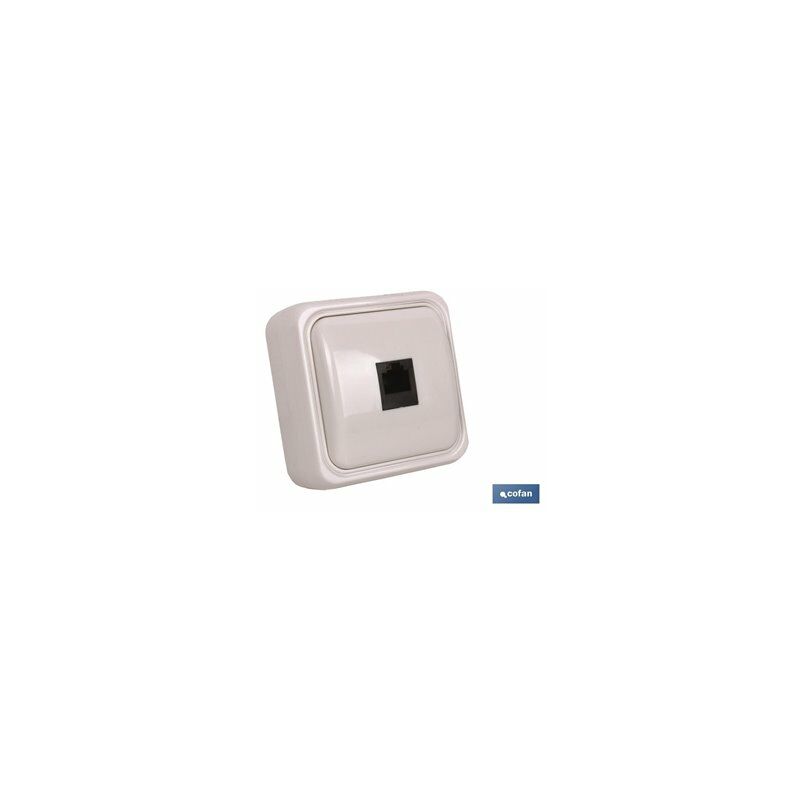 foto del prodotto base per telefono rj11 con superficie bianca, modello atlantis
