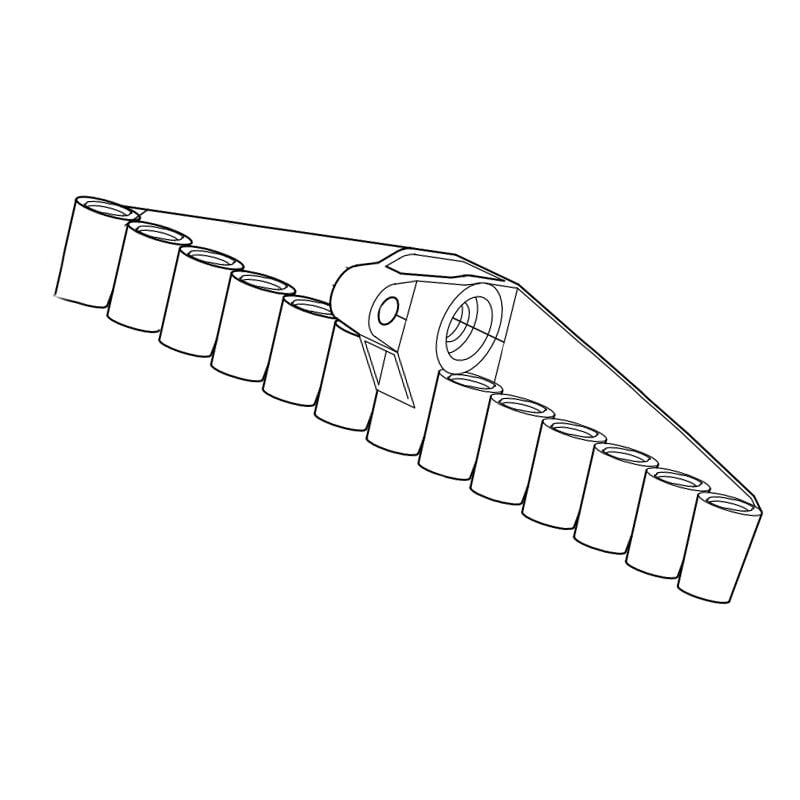 foto del prodotto base pettine con fori ovali per abbacchiatore lisam mg magnesium originale