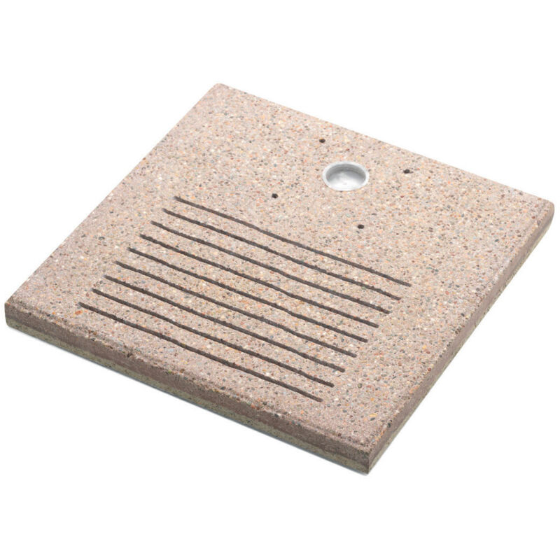 foto del prodotto base quadrata 40x40x4 cm per fontane con ghiera grande in cemento belfer 42 bse 7.t tortora