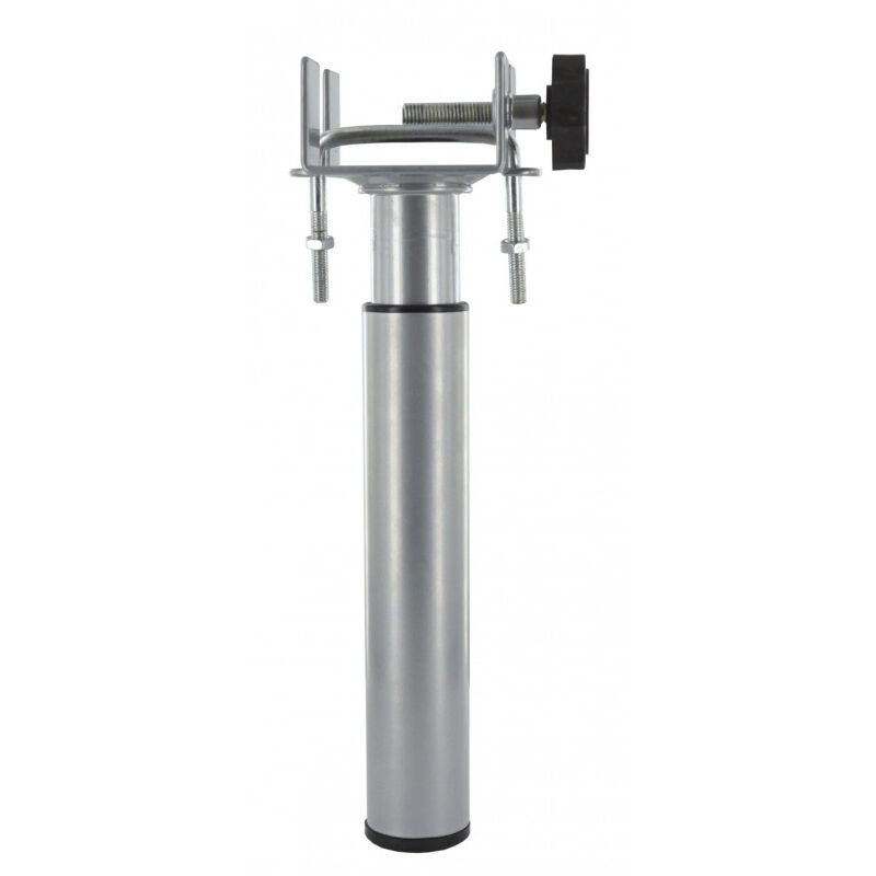 foto del prodotto base regolabile in alluminio grigio da 170 a 250 mm per la base con struttura in metallo