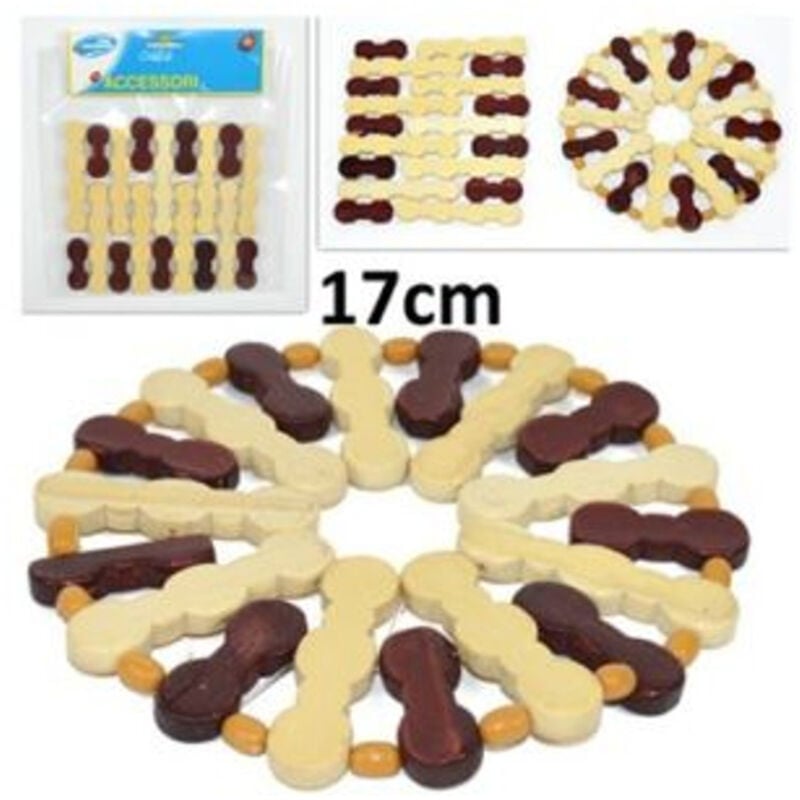 foto del prodotto base sottopentola sotto pentola casseruola piatto in legno fantasia 17cm trade shop traesio