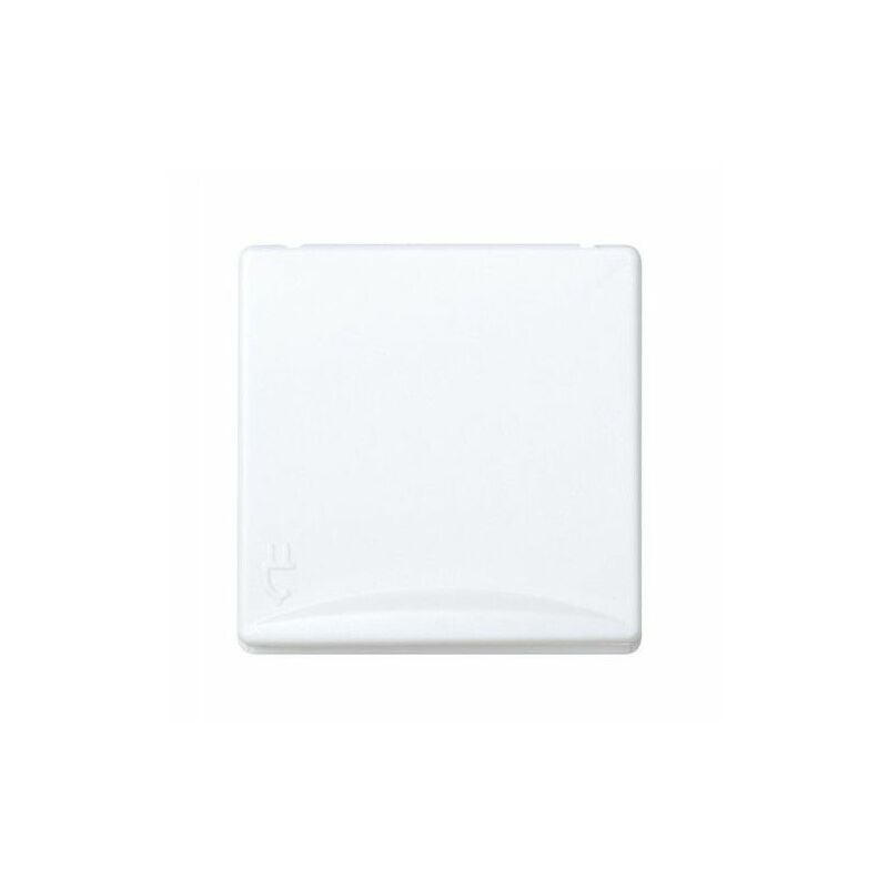 foto del prodotto base spina 2p tt con coperchio largo simon 27 bianco 27490 35