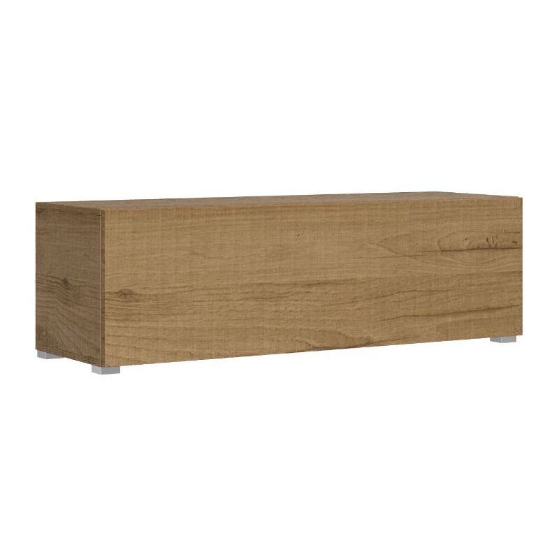 foto del prodotto base tv a ribalta a terra con foro passacavi isoka 133 cm quercia natura