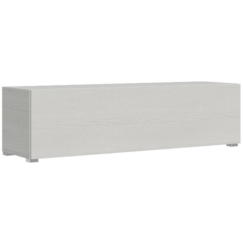 foto del prodotto base tv ribalta con passacavi e piedini isoka 153 cm bianco frassino