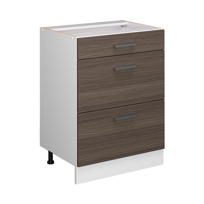 foto del prodotto base universale r line, grigio, 60 cm con cassetti, senza piano di lavoro vicco
