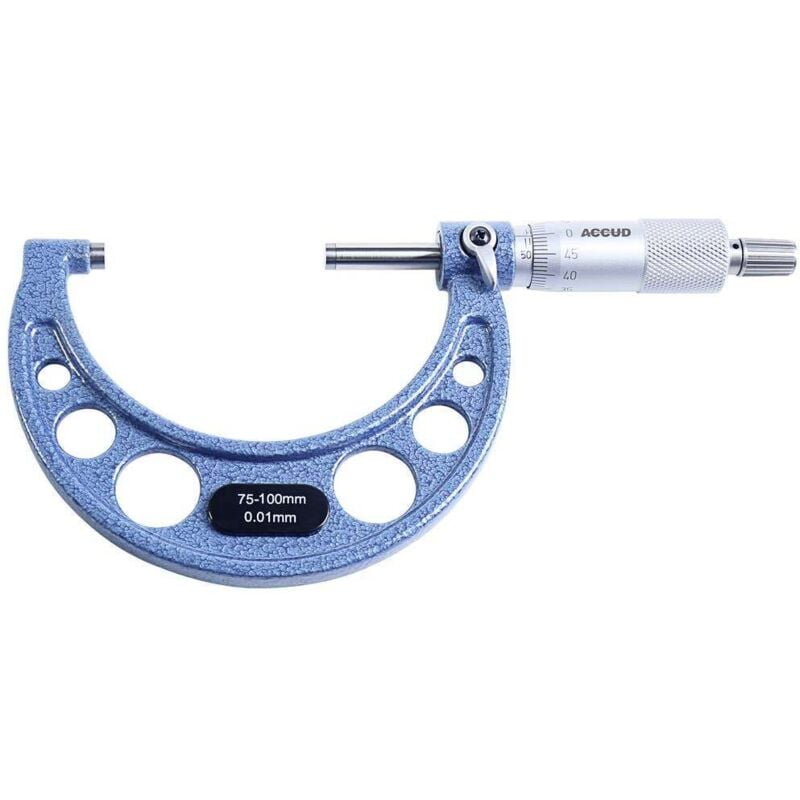 foto del prodotto basetech accud 1599710 micrometro 100 mm max lettura 0.01 mm din 863 1