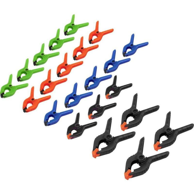 foto del prodotto basetech morsetti di fissaggio mini in kit da 22 pezzi 1529585 dimensione del prodotto, lunghezza 90 mm