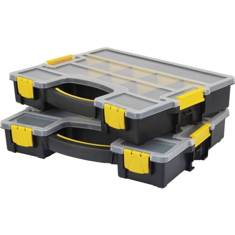 foto del prodotto basetech scatola minuteria l x l x a 370 x 286 x 140 mm scomparti 15 suddivisione variabile contenuto 1 pz.