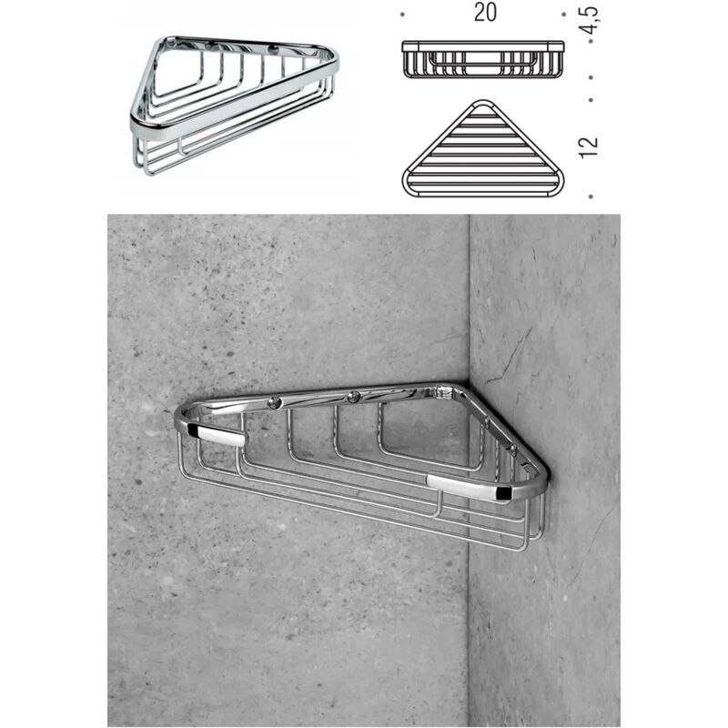 foto del prodotto basic angolare doccia semplice, finitura cromo b27320cr colombo design
