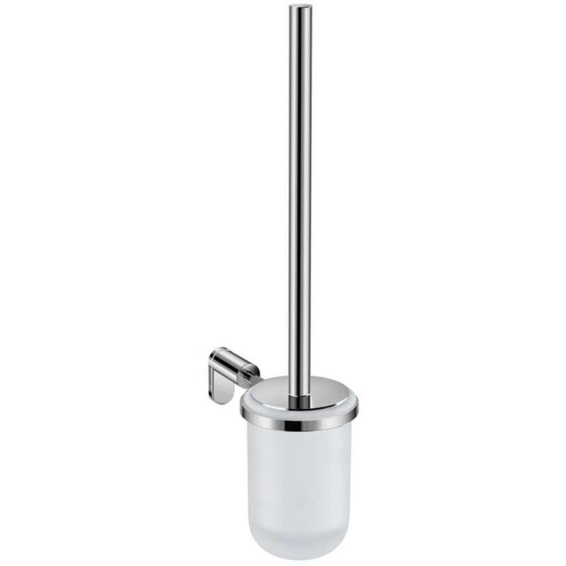 foto del prodotto basic scopino per wc a parete con supporto, cromato vetro opaco h3843a10040001 jika