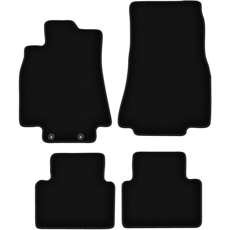 foto del prodotto basic tappetini in velluto nero per mercedes classe a w169 hatchback 2004 2012 