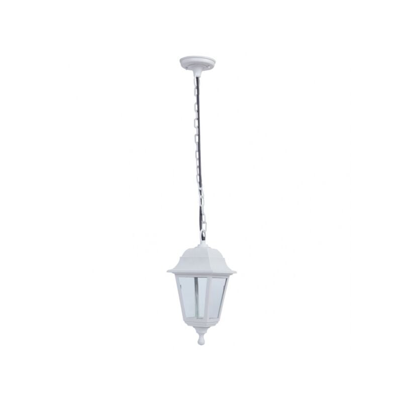foto del prodotto basil ciondolo da esterno 1xe27 bianco ip44 policarbonato regx15x15 cm