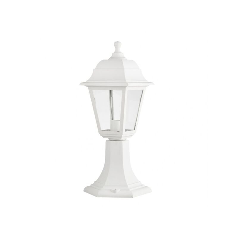 foto del prodotto basil lampada da parete per esterni 1xe27 bianco ip44 policarbonato 41,5x16,5d