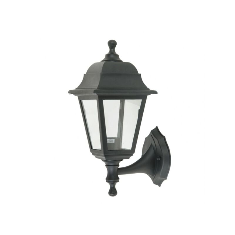 foto del prodotto basil lampada da parete per esterni 1xe27 nero ip44 policarbonato 35x15x19,7 cm