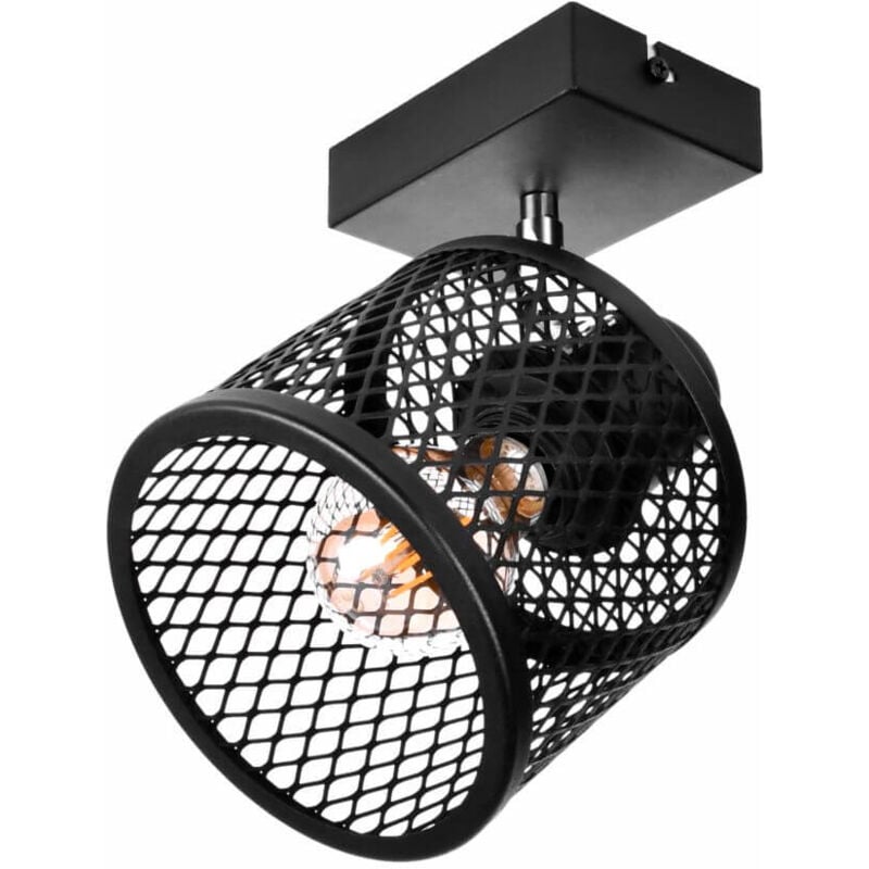 foto del prodotto basket 1 lampada da soffitto e parete industriale, metallo, 1xe27