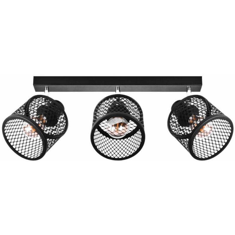foto del prodotto basket 3 lampada da soffitto e parete industriale, metallo, 3xe27