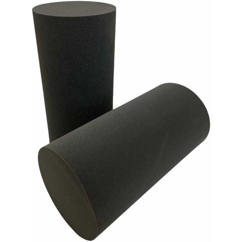 foto del prodotto bass trap cilindro ignifughi diametro 20 cm altezza 40 cm fonoassorbenti insonorizzanti piramidale per correzione audio in poliuretano isolamento