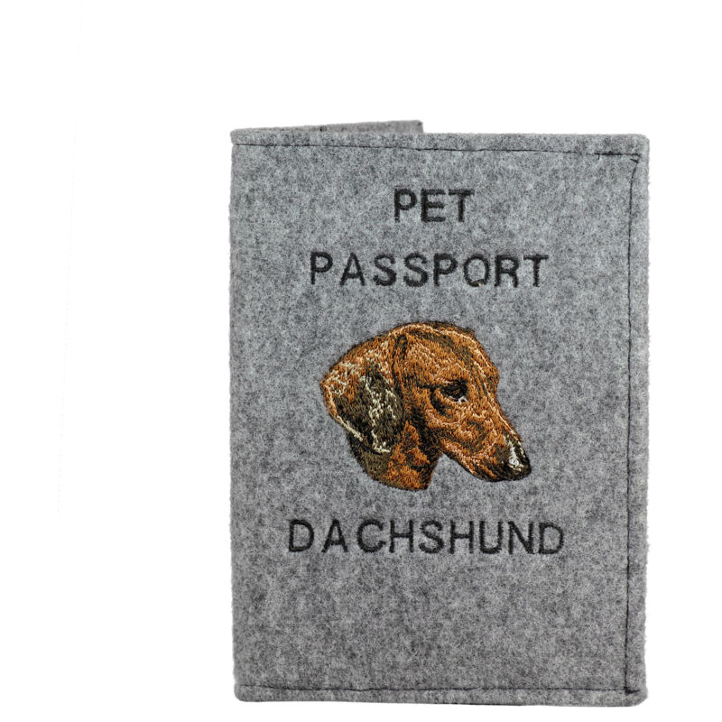 foto del prodotto bassotto a pelo corto portapassaporto per cani, portadocumenti, regalo per viaggiatori del marchio art dog