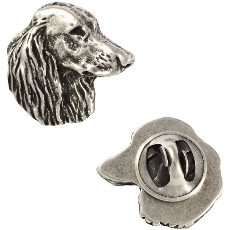 foto del prodotto bassotto v spilla per cani placcata in argento, spilla elegante, decorazione per bavero giacca di art dog