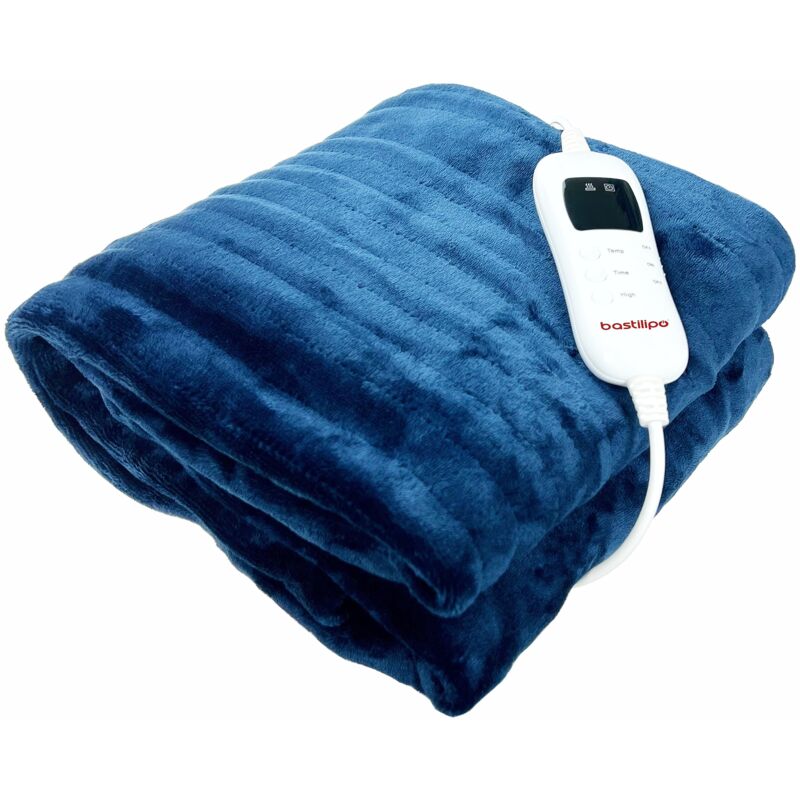 foto del prodotto bastilipo coperta elettrica in morbida flanella melc 120, 180 x 120 cm, comando di controllo a 9 potenze.