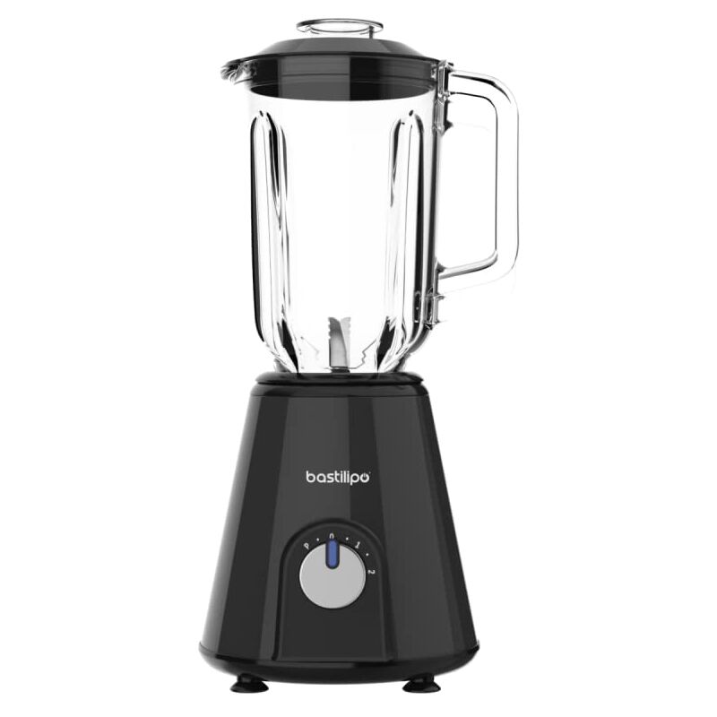 foto del prodotto bastilipo frullatore, 800w, 2 velocit pulsazioni, contenitore da 1,5 litri, nero, bva 800n