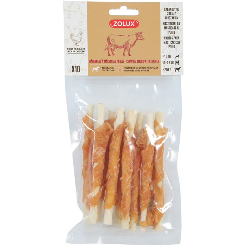 foto del prodotto bastoncini da mordere al pollo 10 pcs zolux