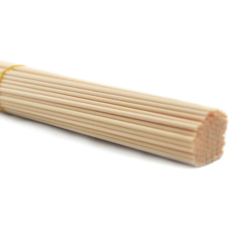 foto del prodotto bastoncini di ricambio per diffusore in fibra da 100 pezzi per aroma di profumo 25 cm x 3 mm, colore legno rapanda