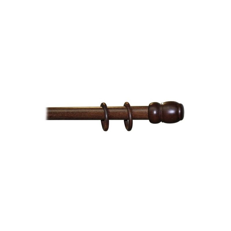 foto del prodotto bastone a strappo per tenda legno di noce scuro cm 180 35 mm scorritenda