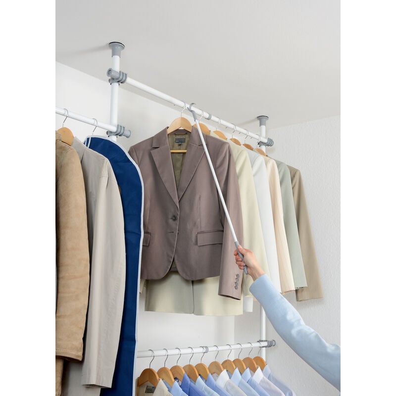foto del prodotto bastone appendiabiti herkules,bco grigio