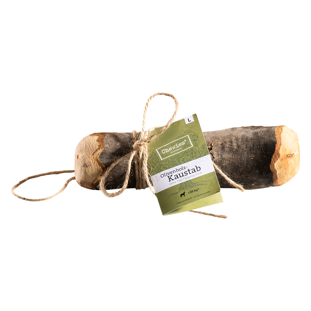 foto del prodotto bastone da masticare chewies in legno di olivo l 650 g per cani
