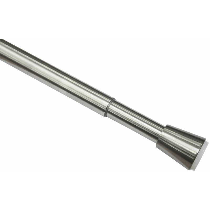 foto del prodotto bastone estensibile per tenda, fissaggio senza trapano n viti, acciaio inox, diametro 23 26 cm, lunghezza 130 220 cm gardinia