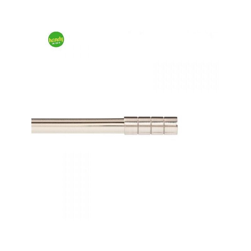 foto del prodotto bastone ferro tenda angelo carillo estensibile 110 200 cm inox satinato linea oro decoro tubo rigato
