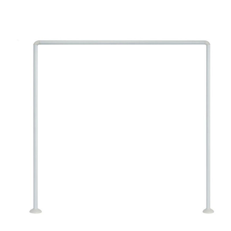 foto del prodotto bastone per tenda doccia universale regolabile angolare con aste 90x90x90 cm bianca asta per tende