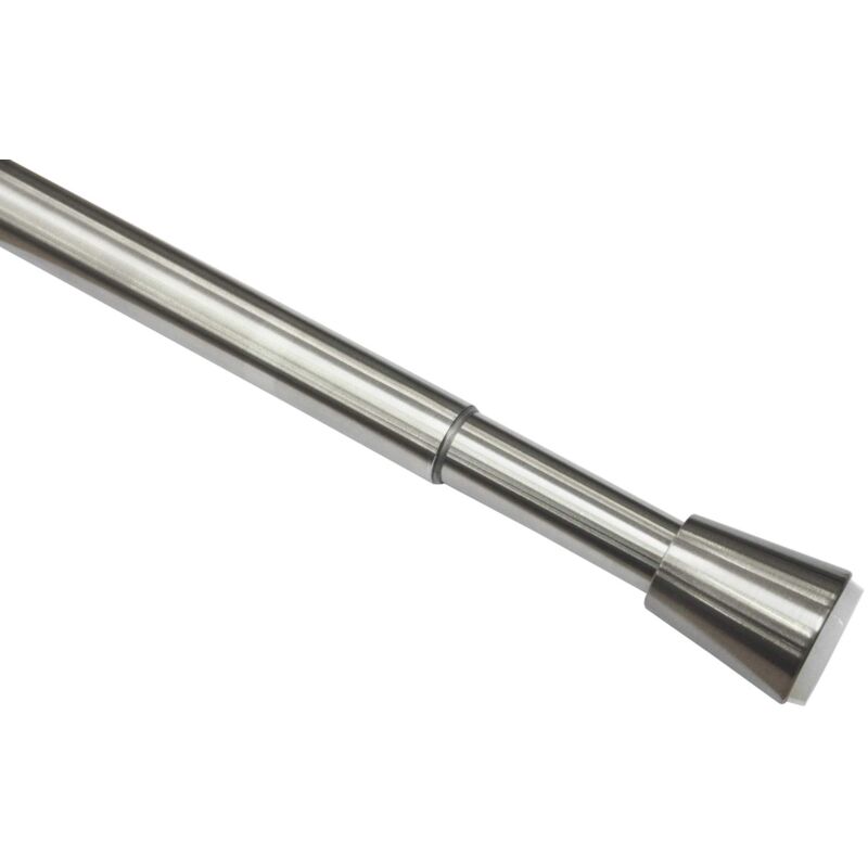 foto del prodotto bastone per tenda estensibile, fissaggio senza trapano n viti, acciaio inox, diametro 23 26 cm, lunghezza 65 100 cm gardinia