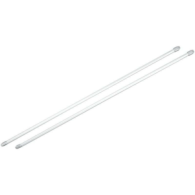 immagine 0 del prodotto bastone per tende, estendibile, metallo plastica, argento opaco, 60 100 cm, 2 unit gardinia
