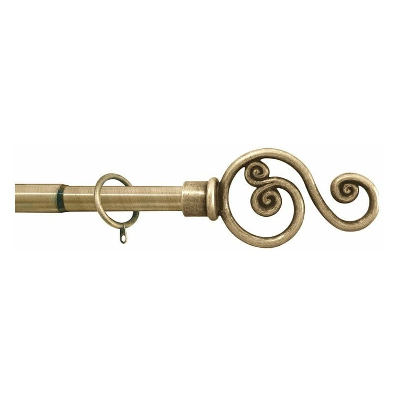 foto del prodotto bastone per tende estensibile 120 215 cm modello violino oro antico