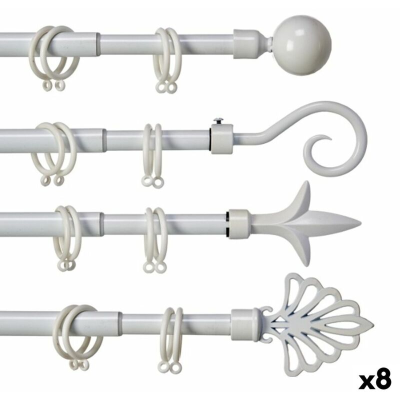 foto del prodotto bastone per tende estensibile bianco ferro 5 x 122 x 5 cm 8 unit 