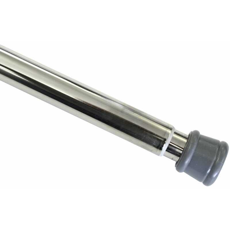 foto del prodotto bastone per tende, metallo, allungabile, montaggio senza trapano n viti, diametro 23 26 mm, lunghezza 80 130 cm, simil nichel, 3354 gardinia