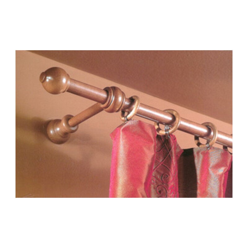 immagine 0 del prodotto bastone tenda a strappo legno bianco 23 mm lunghezza 200 cm con supporti 15 cm
