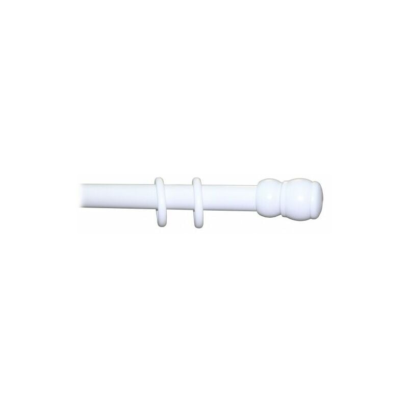 foto del prodotto bastone tenda a tiro legno bianco 35 mm lunghezza 150 cm senza supporti