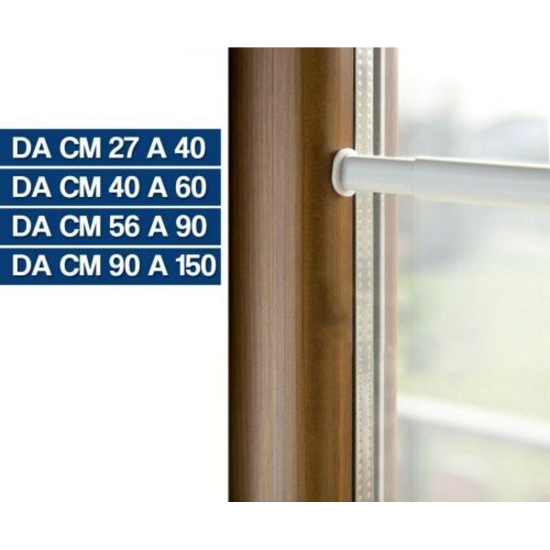 foto del prodotto bastone tenda estensibile a pressione a vetro molla bacchette 2 pezzi 13801v da cm 27 a 40 13801 